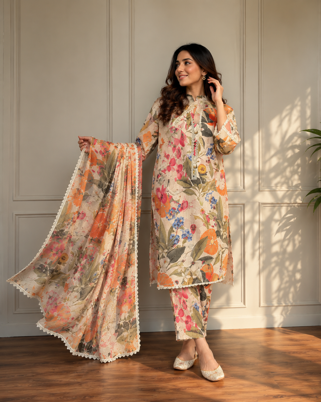 Royal Petal Ensemble summer kurta set