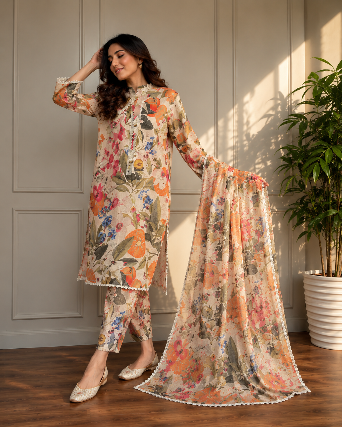 Royal Petal Ensemble summer kurta set