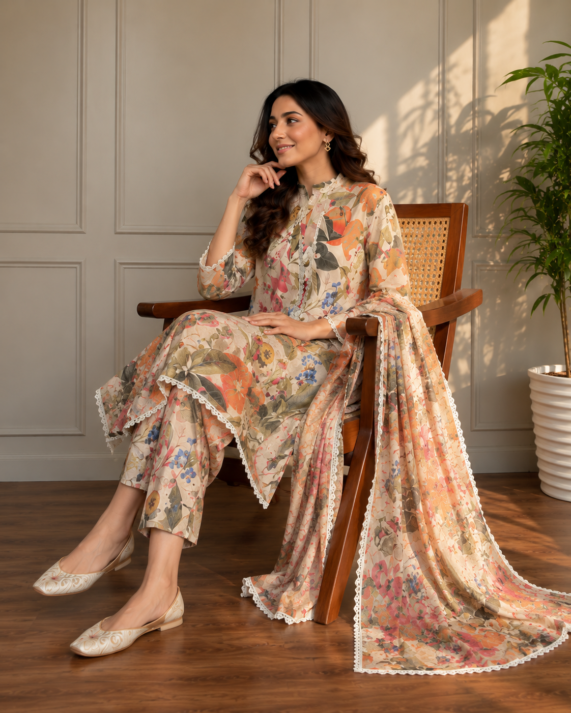Royal Petal Ensemble summer kurta set