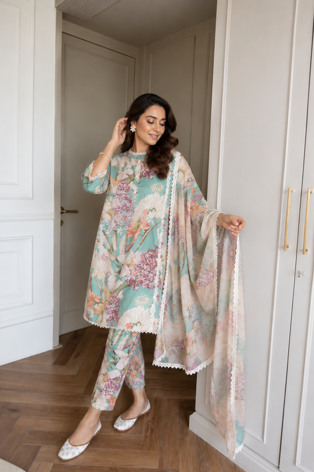 Mint Petal Ensemble kurta set