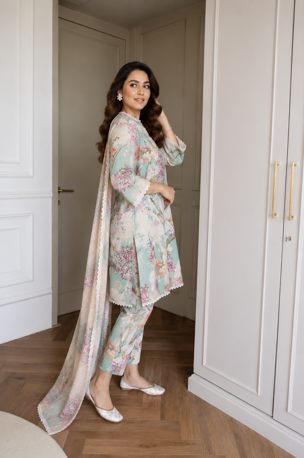 Mint Petal Ensemble kurta set