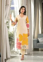 Women Floral Print Straight Kurta Set with Dupatta