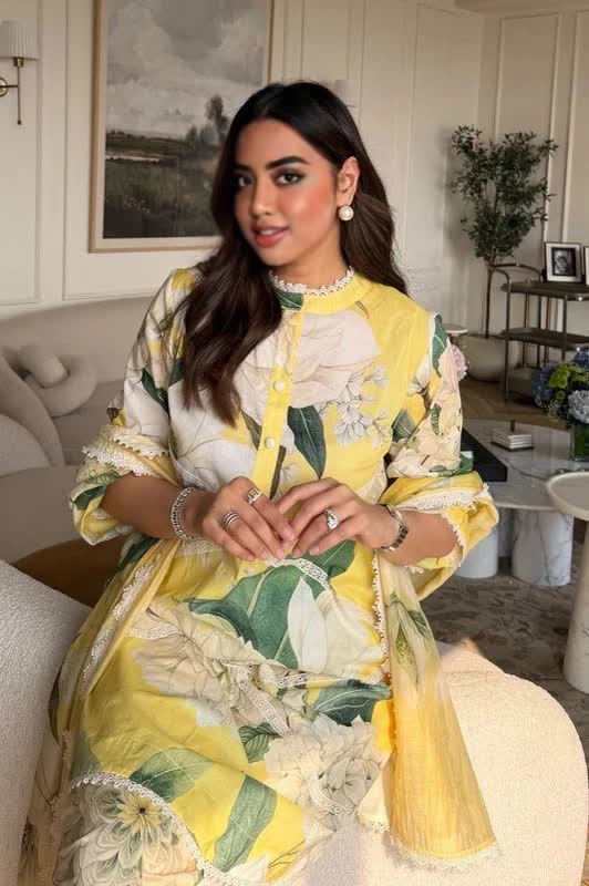 Elegant Summer Floral Kurti Co-Ord Set with Dupatta