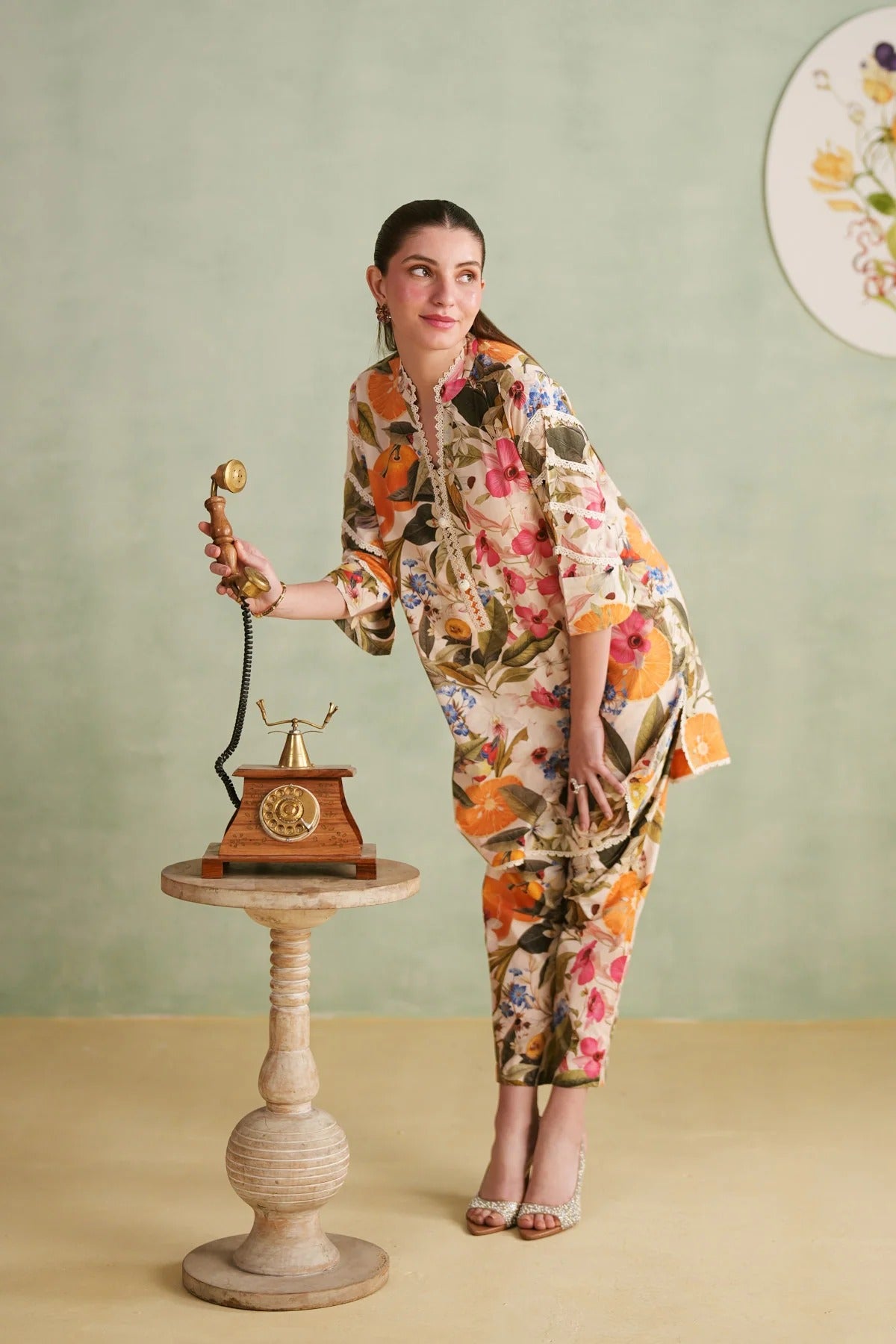 Elegant Floral Lawn 3-Piece Suit