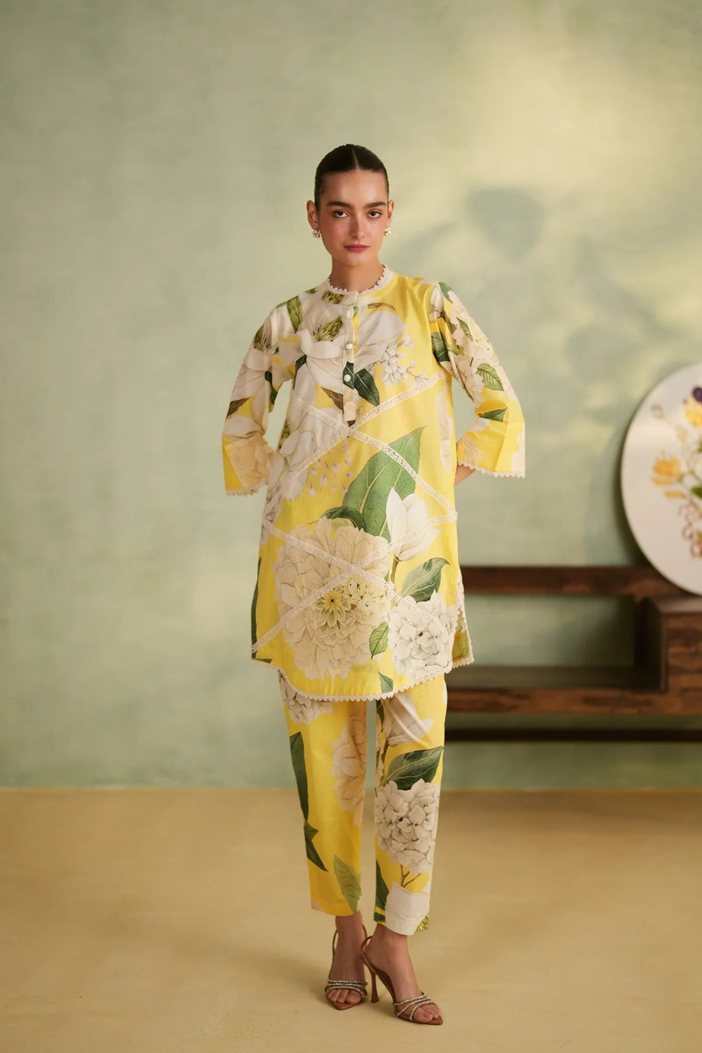 Sunshine Bloom Floral 3-Piece Lawn Suit