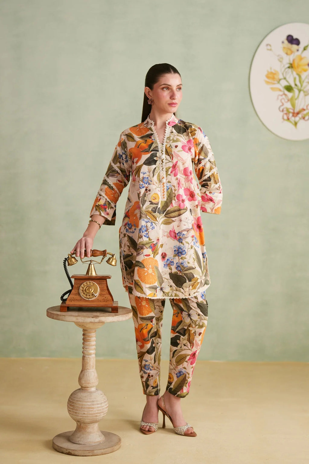 Elegant Floral Lawn 3-Piece Suit