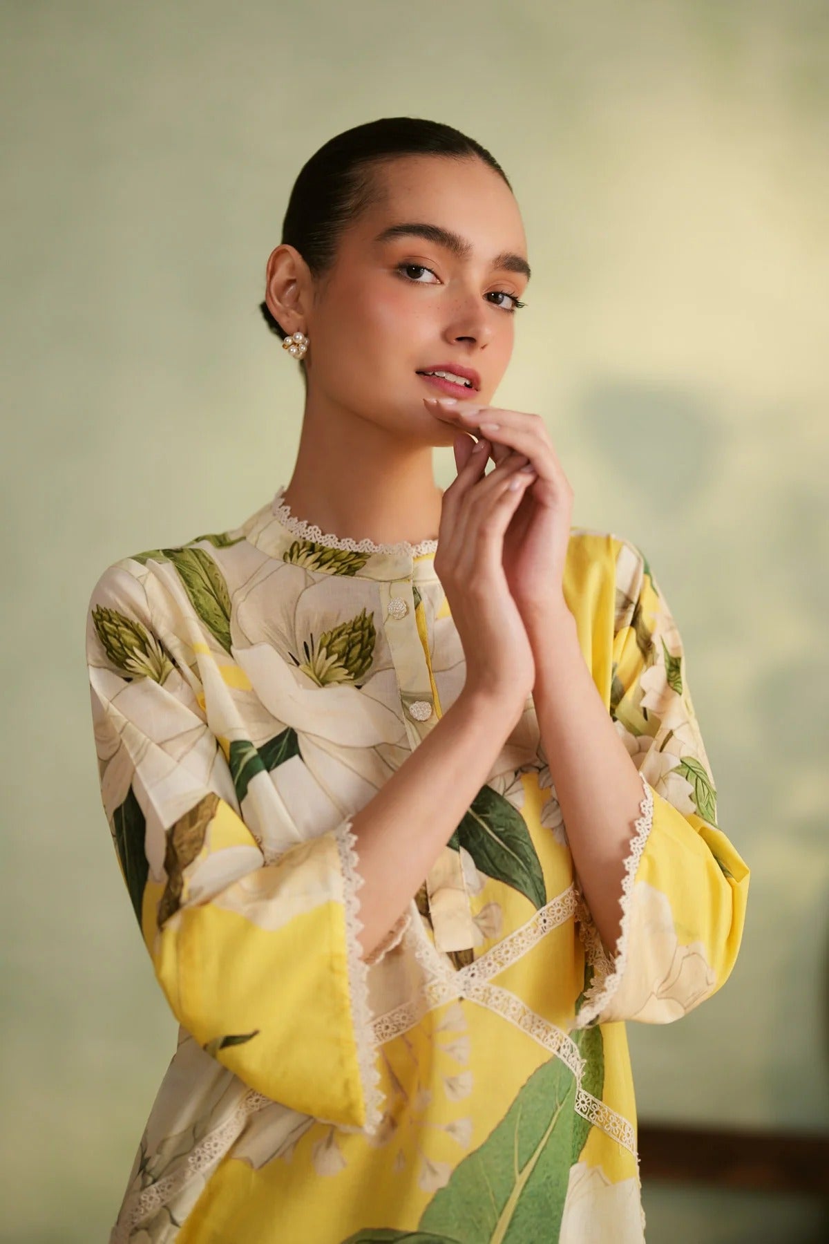 Sunshine Bloom Floral 3-Piece Lawn Suit