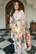 Pastel Floral Printed Kurta Pant Set with Matching Dupatta