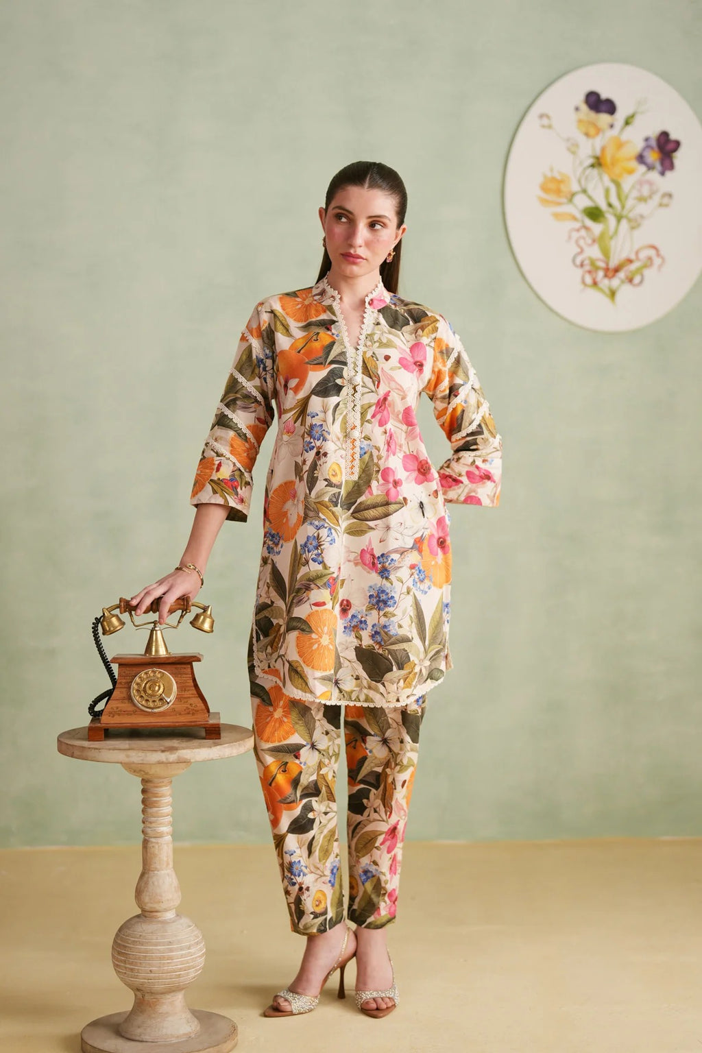 Elegant Floral Lawn 3-Piece Suit