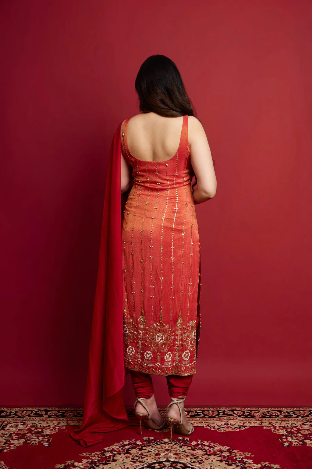 Luxury Handcrafted Embroidered Kurta Set for Women with Dupatta