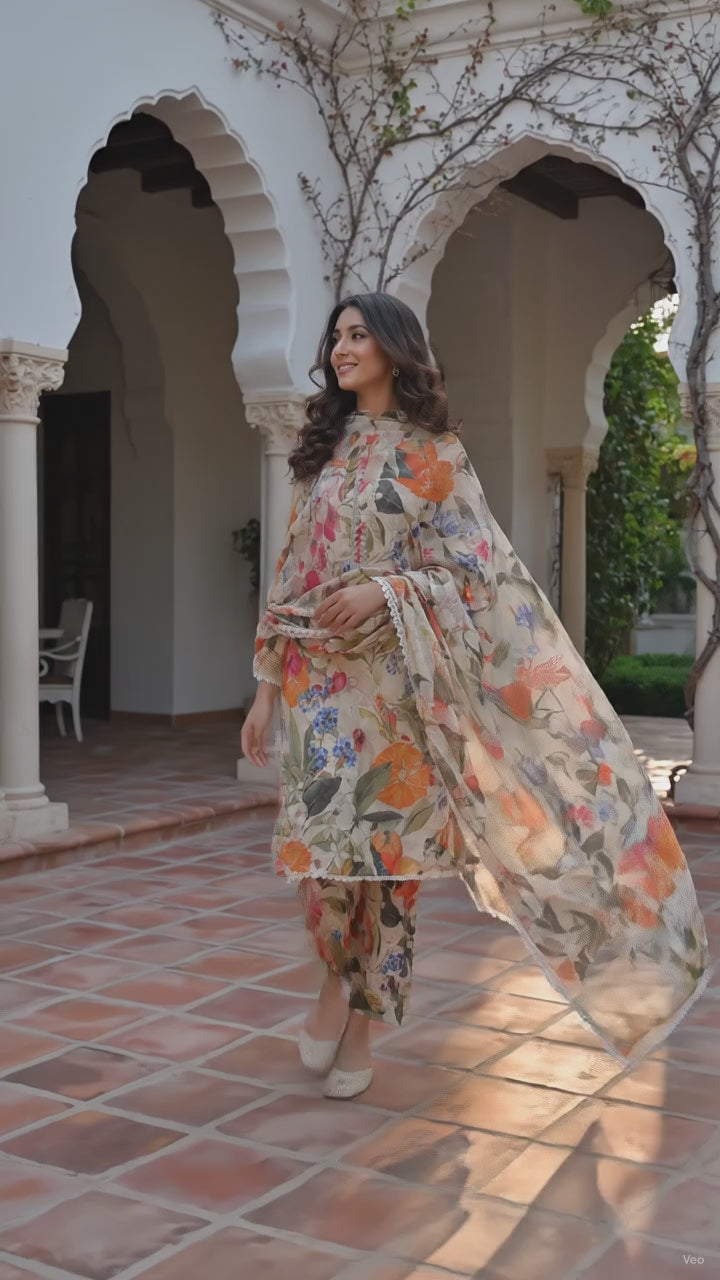 Royal Petal Ensemble summer kurta set